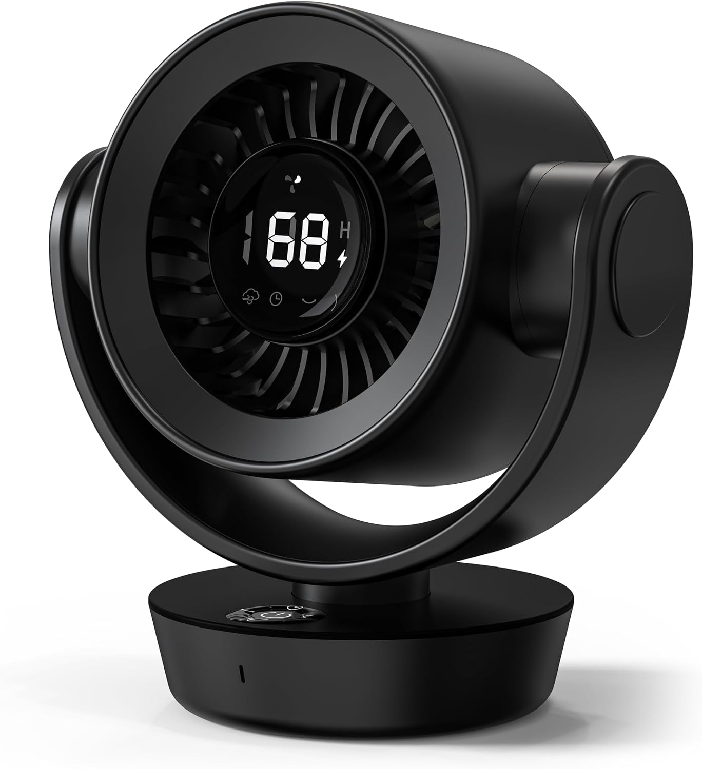 Desk Fan Air Circulator Fan Powerful Airflow 100-Speed Digital Display Low Noise Adjustable Tilt 14H Timer Remote Included Suitable for Home, Office, Travel Black