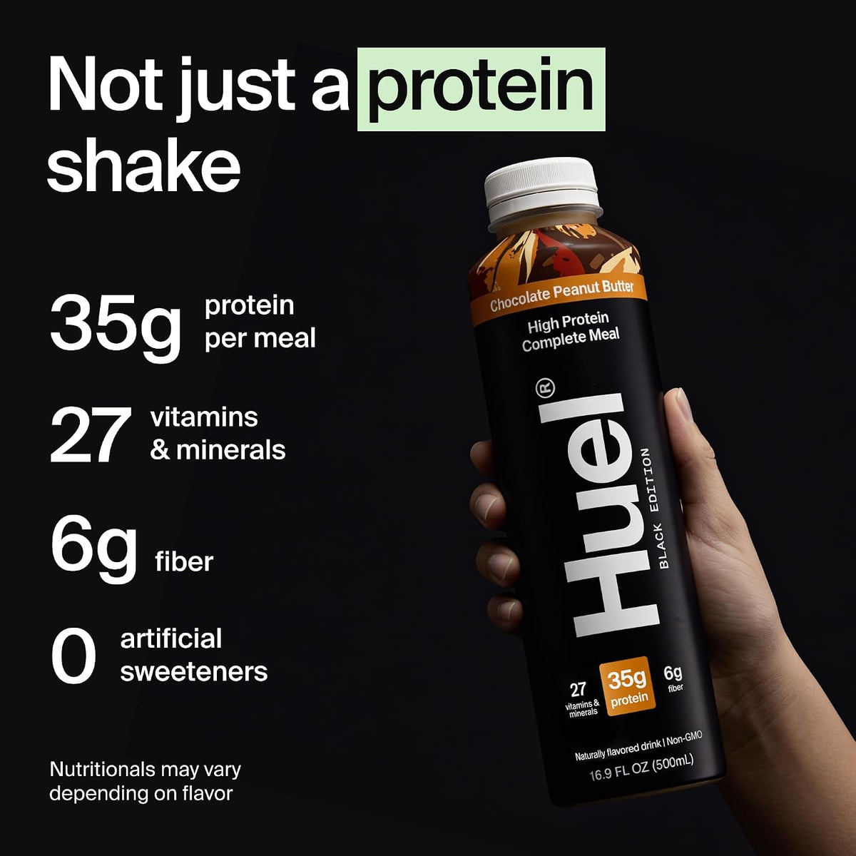Huel Black Edition Ready-to-Drink | Meal Replacement Protein Shake | Vegan