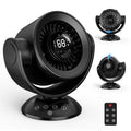 Desk Fan Air Circulator Fan Powerful Airflow 100-Speed Digital Display Low Noise Adjustable Tilt 14H Timer Remote Included Suitable for Home, Office, Travel Black