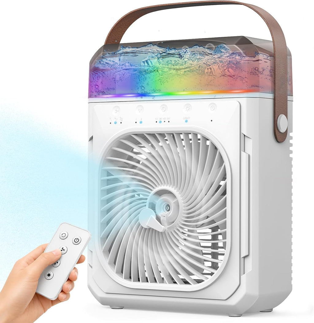 Ausic Misting Fan Portable, 20000mAh Portable Cooling Fan with 1200mL Water Tank, Outdoor Water Cooling Fan for Outside, Perfect Quite Mist Water Spray Fans for Camping Patio Home Bedroom Office