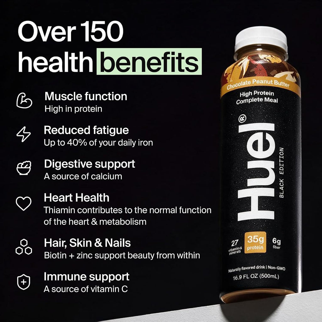 Huel Black Edition Ready-to-Drink | Meal Replacement Protein Shake | Vegan
