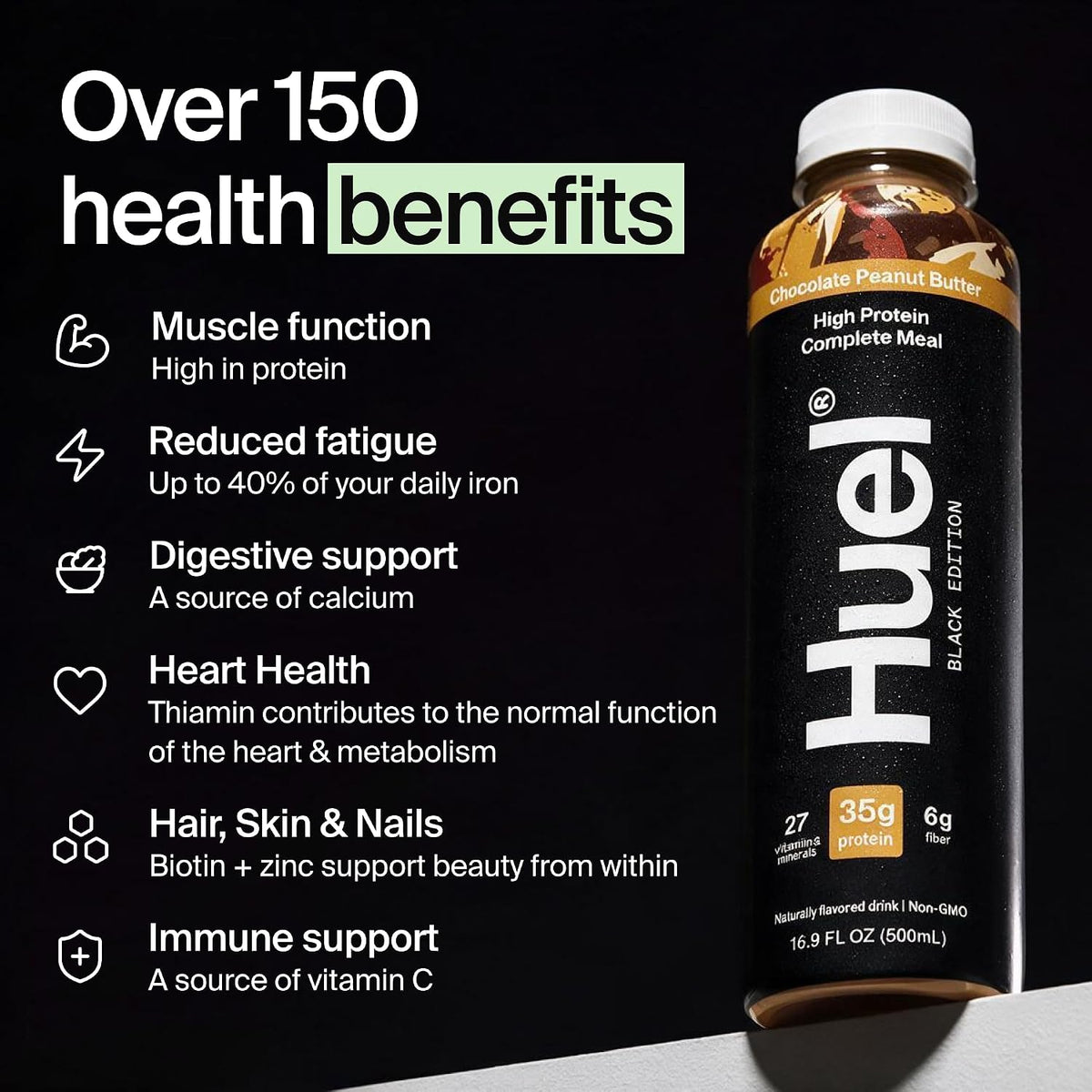 Huel Black Edition Ready-to-Drink | Meal Replacement Protein Shake | Vegan