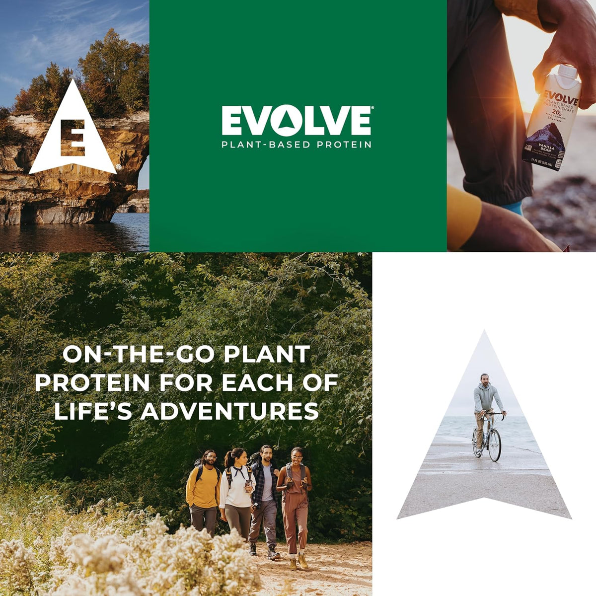 Evolve Plant Based Protein Shake, Vanilla Bean, 20g Vegan Protein, Dairy Free, No Artificial Sweeteners, Non-GMO, 10g Fiber, 11 Fl Oz (Pack of 12) (Formula May Vary)